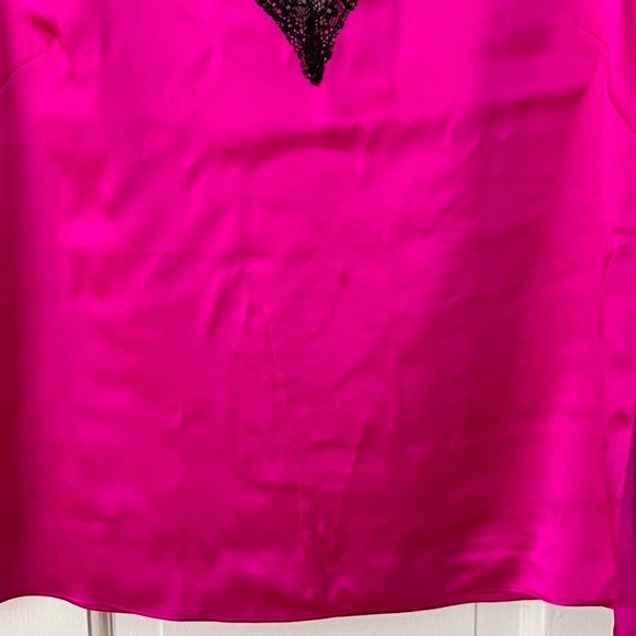 NWT! Generation Love "Aida" Lace Silk Tank hot pink & black XXS Sexy Romantic - Picture 6 of 13